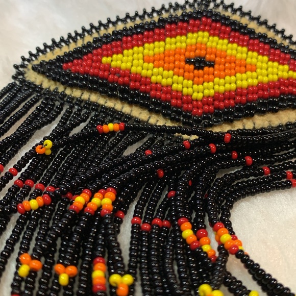 💝 Native American Beaded Hair Clip Barrette Handmade - Picture 3 of 3